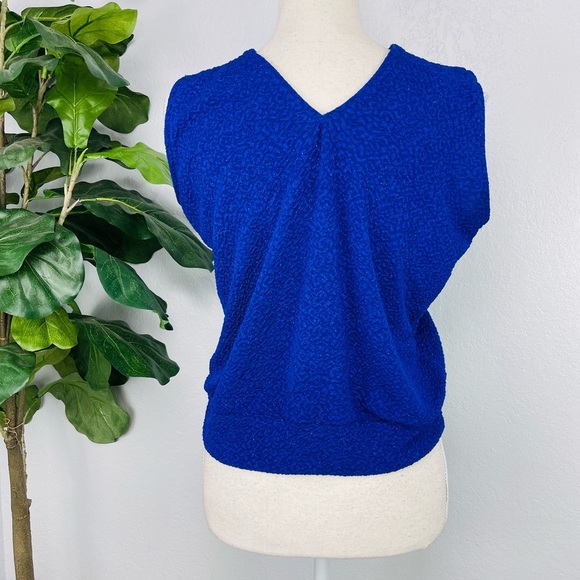 Klaxons Blue Midi Textured Sparkle Sweater Vest - Picture 3 of 4